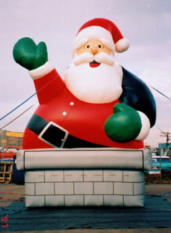 Santa Claus - Christmas advertising inflatables for sale and rent.