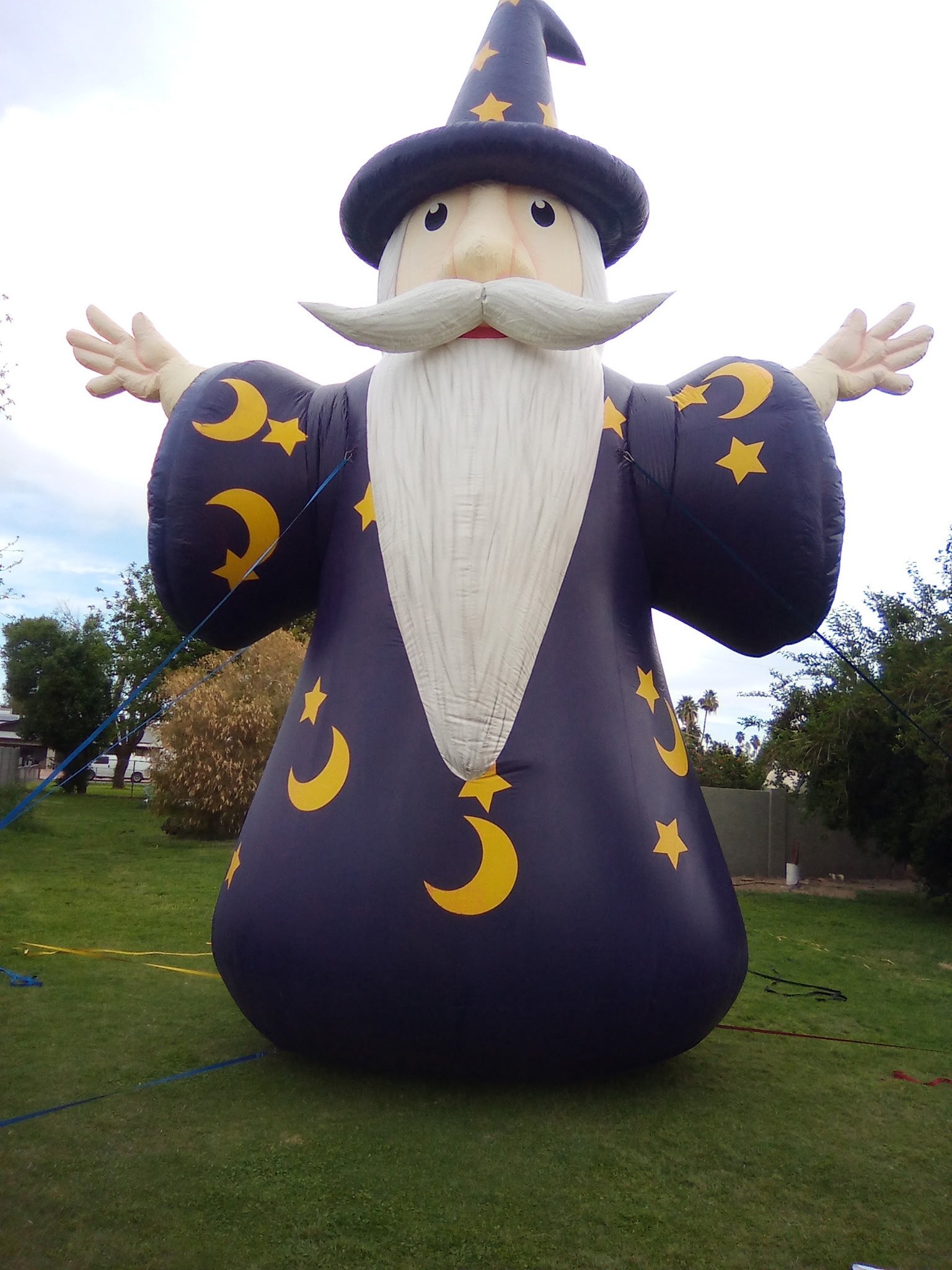25-foot custom wizard advertising inflatable for festivals grand openings and seasonal events
